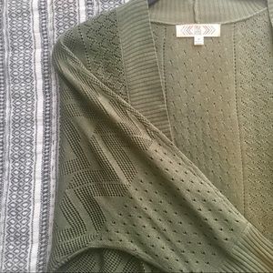 NWOT Pink Rose Pointelle Knit Cardigan